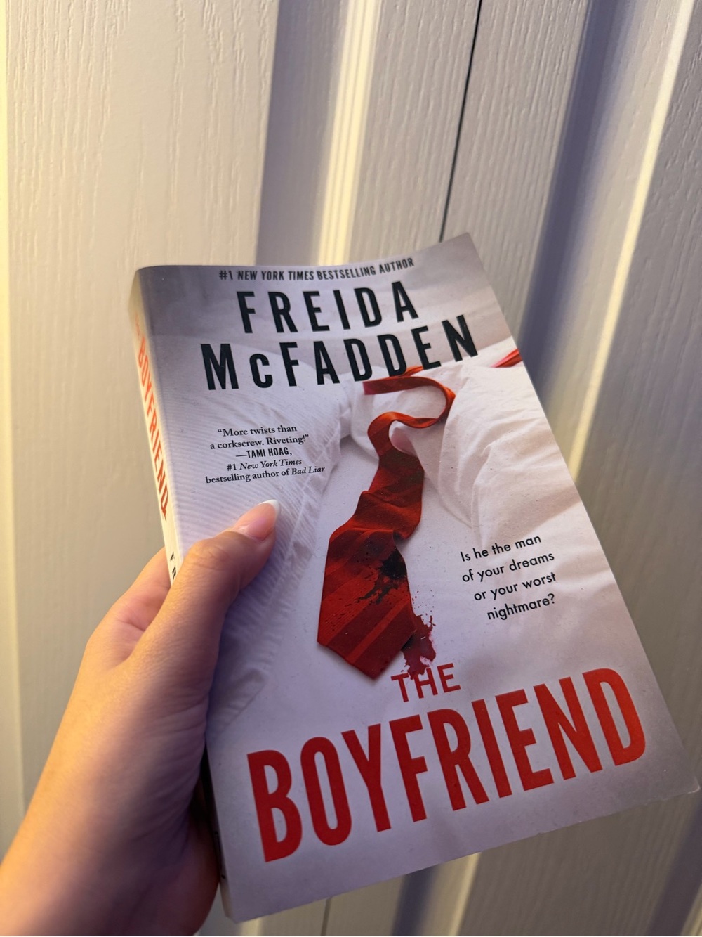 Freida McFadden "The Boyfriend" Paperback - White & Red Cover